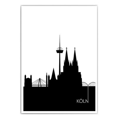 Immagine dello skyline di Colonia - illustrazione