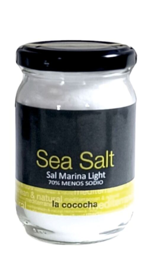 SAL MARINA LIGHT 70% MENOS SODIO 200g LA COCOCHA tarro vidrio