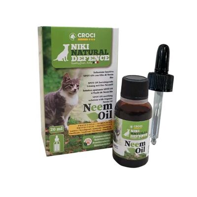 Solución calmante de aceite de neem para gatos Niki Natural Defense