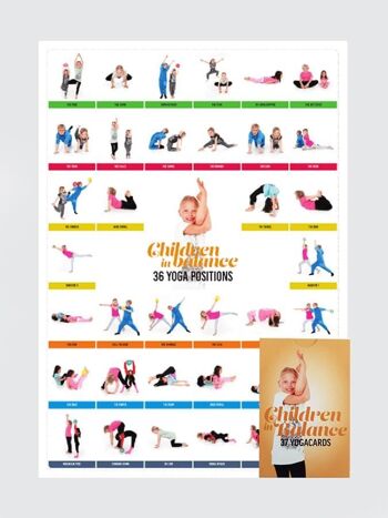 Ensemble de cartes et d'affiches de yoga Chiball In Balance 1