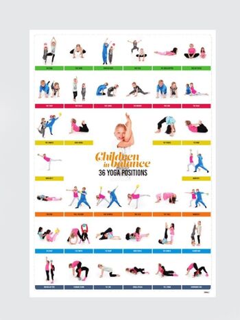 Ensemble de cartes et d'affiches de yoga Chiball In Balance 2