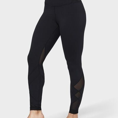 Leggings da yoga da donna in mesh con movimento Manduka - neri