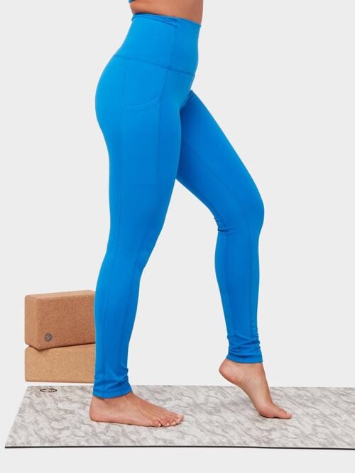 Manduka Renew Women's High Rise Yoga Leggings With Pocket - Be Bold Blue