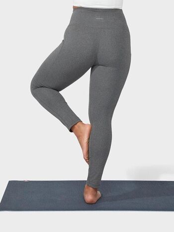 Manduka Renew Legging de yoga taille haute avec poche pour femme - Gris chiné 7