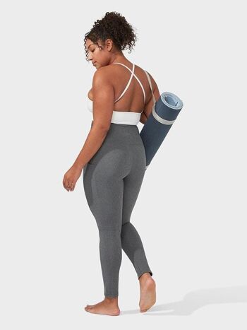 Manduka Renew Legging de yoga taille haute avec poche pour femme - Gris chiné 8