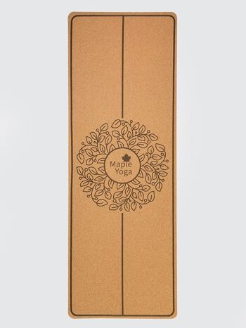 Tapis de Yoga Mandala Arbre de liège Yoga Érable 4mm 1