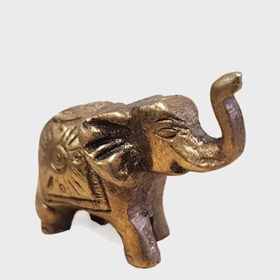 Porta bastoncini di incenso con elefante in ottone antico Namaste