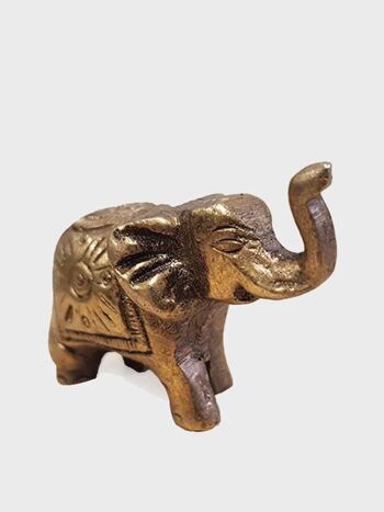 Porte-encens éléphant en laiton antique Namaste 1