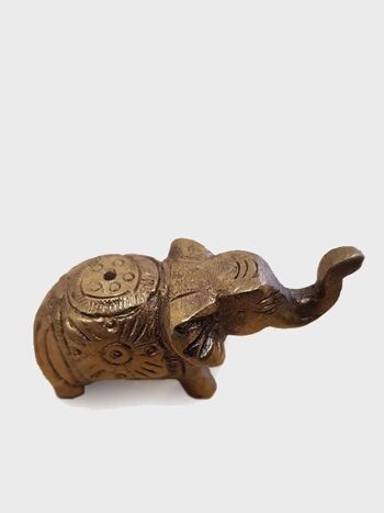 Porte-encens éléphant en laiton antique Namaste 3