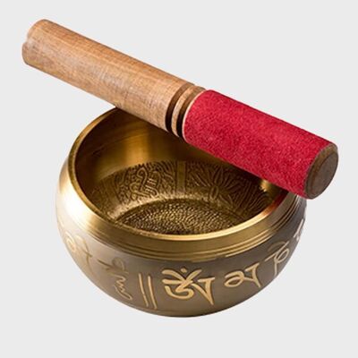 Namaste Buddha Design Brass Singing Bowl with Stick Striker