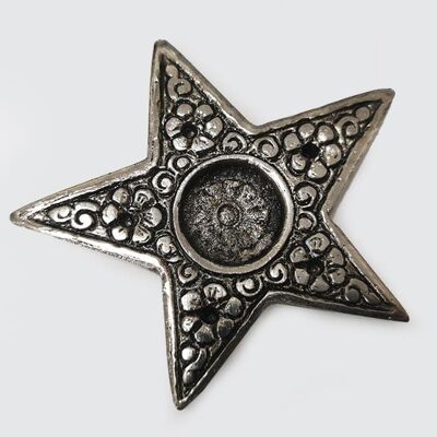Namaste Räucherstäbchenhalter aus geprägtem Metall – Stern