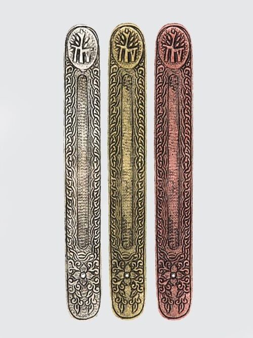 Namaste Metal Embossed Incense Holder