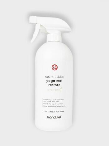 Nettoyant pour tapis de yoga Manduka Natural Rubber Restore - 32 oz (946 ml) 1