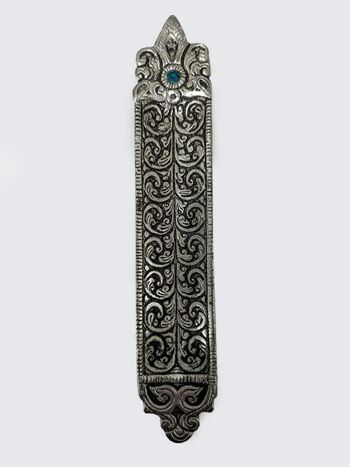 Porte-encens Namaste en métal gaufré avec pierre - Fleurs 3