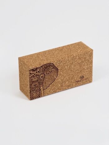 Paquet de deux briques de yoga en liège de taille standard Yoga Studio - Éléphant 4
