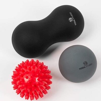 Yoga Studio Trigger Point Bola de masaje - Bola de cacahuete y juego de bolas Spikey