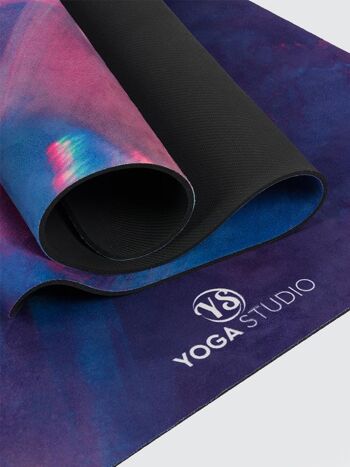 Yoga Studio Tapis de yoga numérique en microfibre et daim végétalien, bleu, 4 mm 3