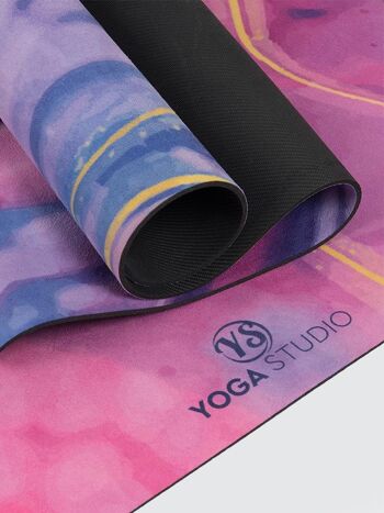 Yoga Studio Tapis de yoga en daim végétalien en microfibre et marbre rose 4 mm 4