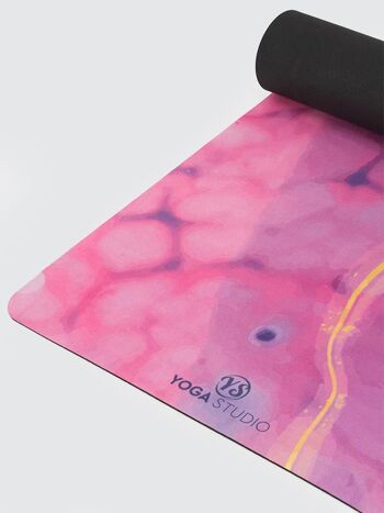 Yoga Studio Tapis de yoga en daim végétalien en microfibre et marbre rose 4 mm 5