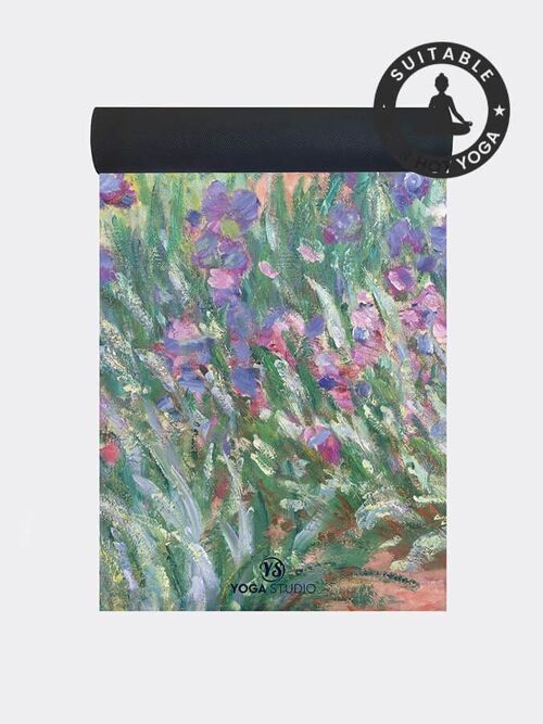 Yoga Studio Vegan Suede Microfiber Yoga Mat 4mm - The Artist's Garden In Giverny by Claude Monet