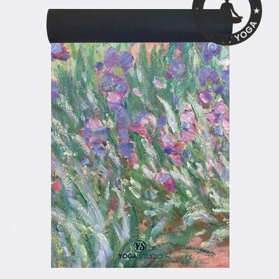 Yoga Studio Vegan Suede Microfiber Yoga Mat 4mm - The Artist's Garden In Giverny by Claude Monet