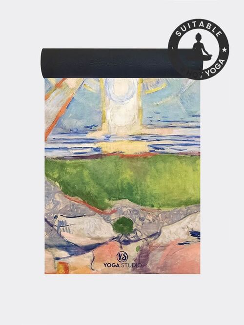 Yoga Studio Vegan Suede Microfiber Yoga Mat 4mm - The Sun by Edvard Munch