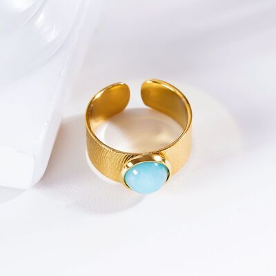 Ring with blue stone