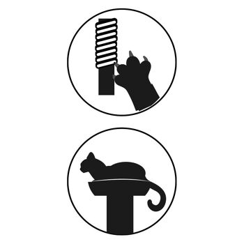 Arbre à chat pour chat - Cat Tower Gris 3