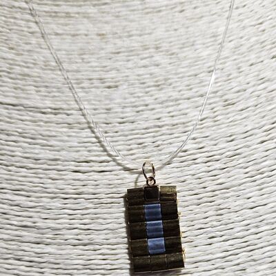 Collar Caritila Bronce y Pizarra