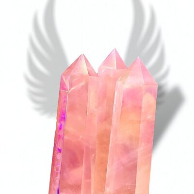 obelisk point rose quartz aura angel