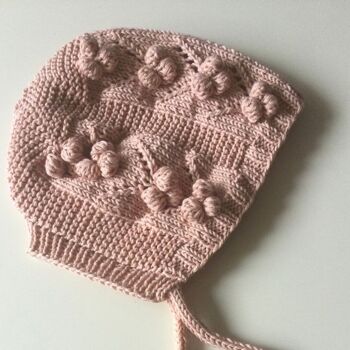 Bonnet de bébé en coton biologique-Bonnet de bébé tricoté à la main-Chapeau de bébé fait à la main-Bonnet de bébé fait à la main-Bonnet de bébé vintage-Première année 2