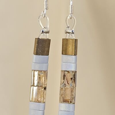 Boucles d'oreilles Unitila Bronze, Gris Picasso Bronze