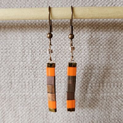 Unitila Orange and Copper Earrings