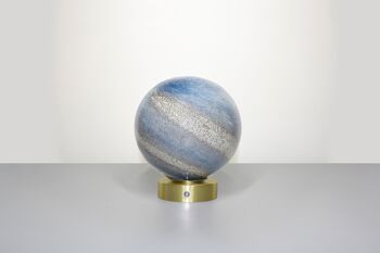 Lampe de table en verre Sand & Sea - avec base en chrome doré 1