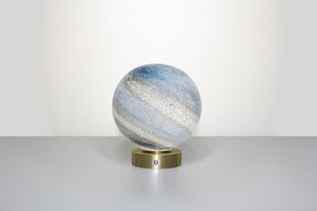 Lampe de table en verre Sand & Sea - avec base en chrome doré 2