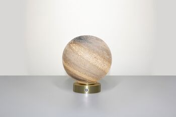 Lampe de table en verre Sand & Sea - avec base en chrome doré 3