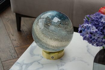 Lampe de table en verre Sand & Sea - avec base en chrome doré 4