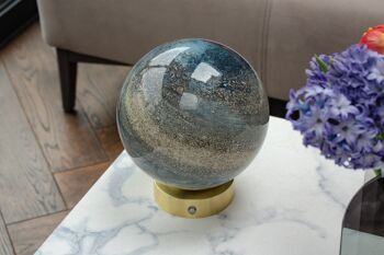 Lampe de table en verre Sand & Sea - avec base en chrome doré 5