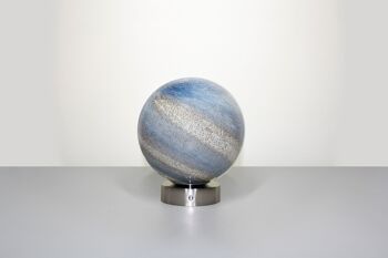 Lampe de table en verre Sand & Sea - avec base en chrome argenté 1