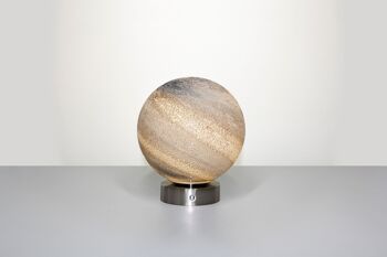 Lampe de table en verre Sand & Sea - avec base en chrome argenté 2