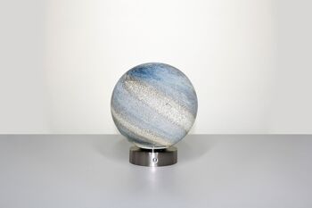 Lampe de table en verre Sand & Sea - avec base en chrome argenté 3