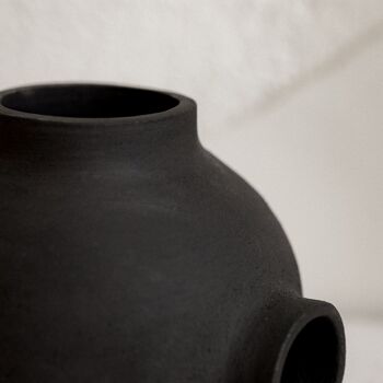 Vase rond en céramique boule Bulles design brut fait main 6