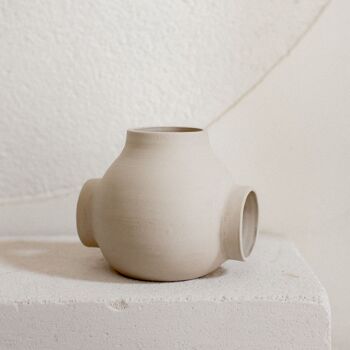 Vase rond en céramique boule Bulles design brut fait main 9
