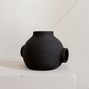 Vase rond en céramique boule Bulles design brut fait main 11