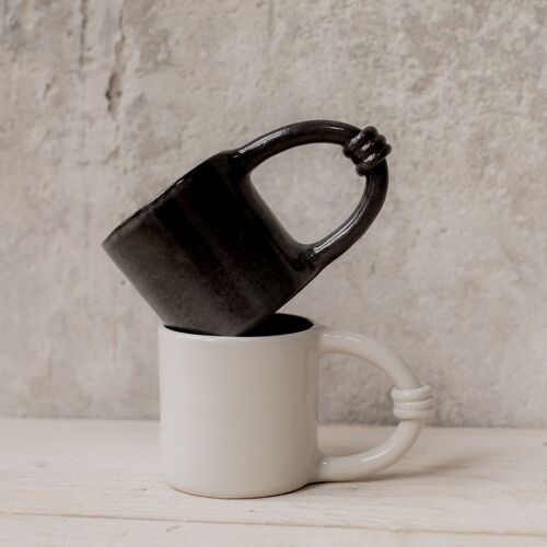Grande tasse maxi mug Circle en céramique fait main design
