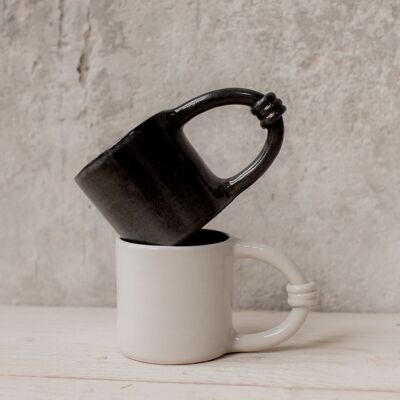 Large maxi mug Circle mug in handmade ceramic design