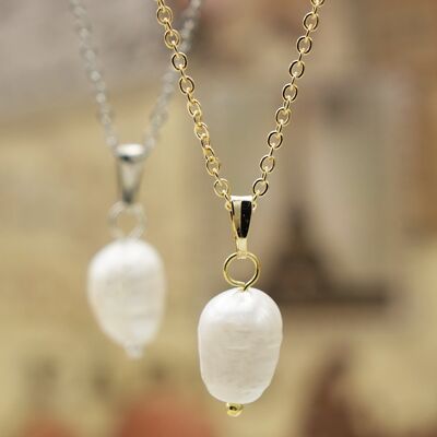 Collier de perles baroques d'eau douce