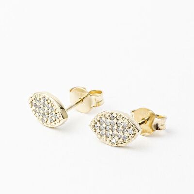 SEQUOIA GOLD LOBE EARRINGS