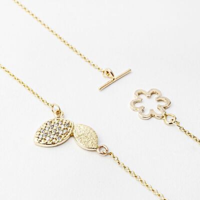 COLLIER RAS DE COU EN OR AZALÉE