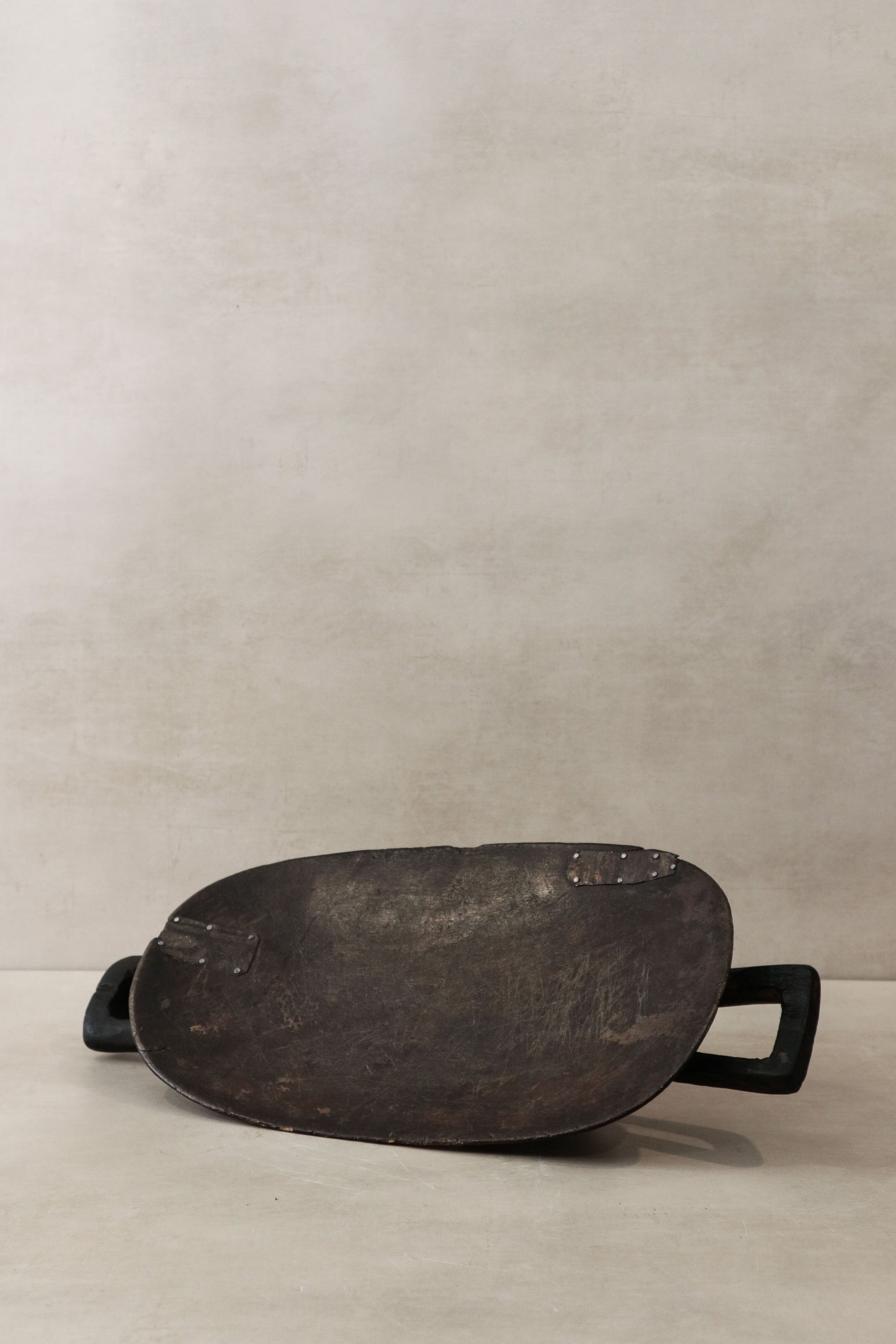 Plateau de nourriture zoulou - Sculpté à la main 35.5